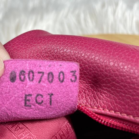 Longchamp Leather Shoulder Bag Iconic Style Women Purse Magenta Equestrian Small - Picture 12 of 16